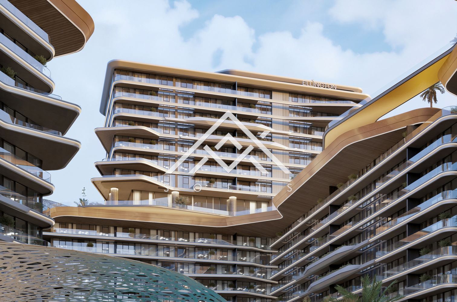 Luxuriously finished two-room property with a parking space in the premium-scale project Costa Mare, Dubai, UAE - 0