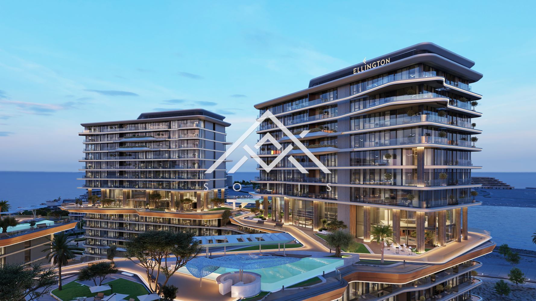 Luxuriously finished two-room property with a parking space in the premium-scale project Costa Mare, Dubai, UAE - 0