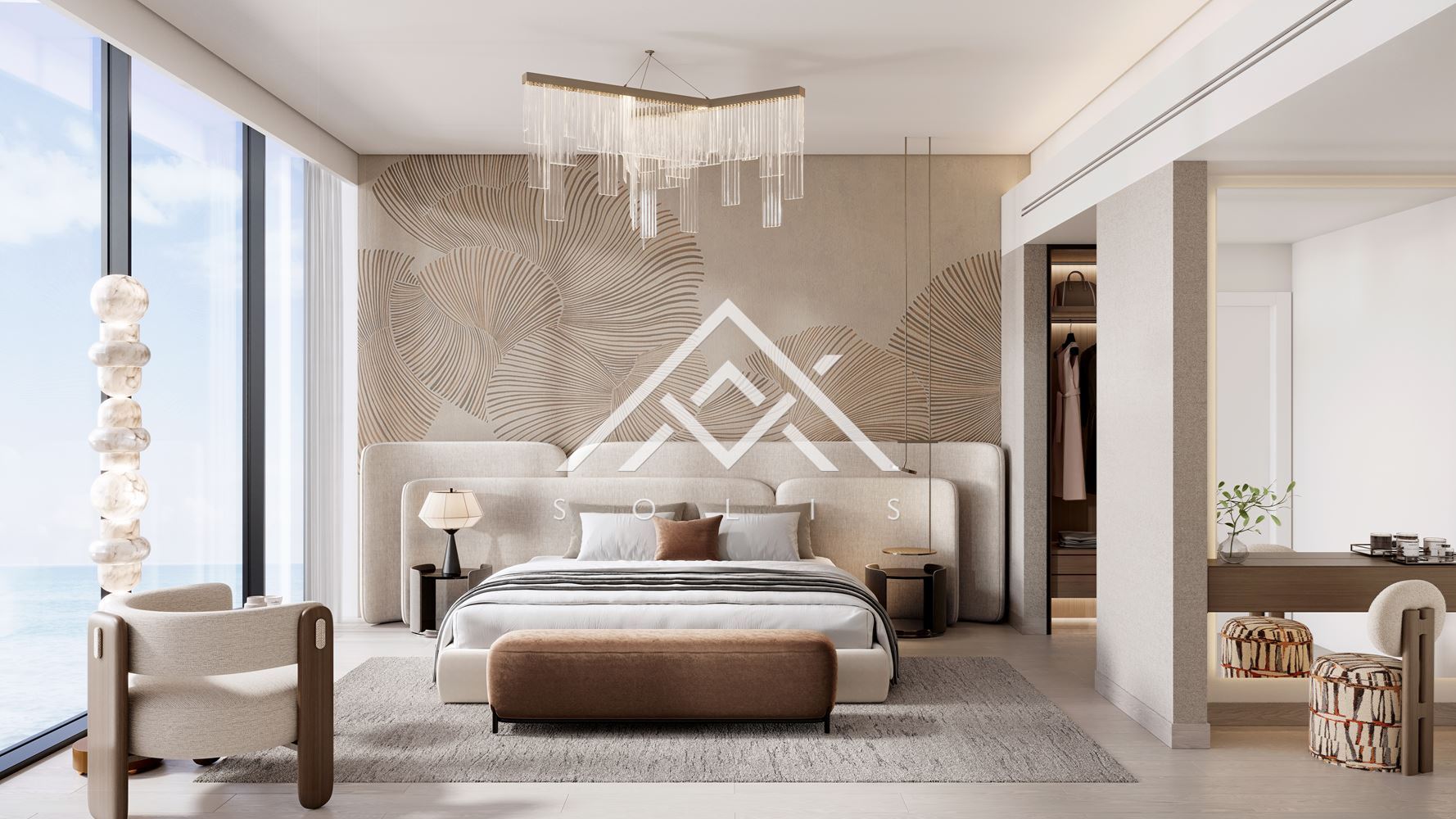 Luxuriously finished two-room property with a parking space in the premium-scale project Costa Mare, Dubai, UAE - 0