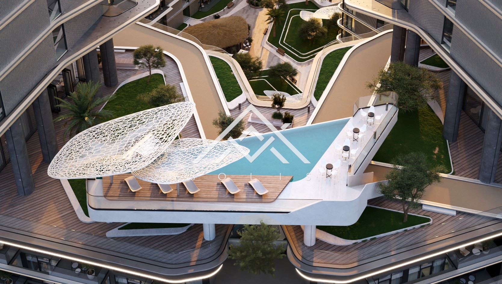 Luxuriously finished two-room property with a parking space in the premium-scale project Costa Mare, Dubai, UAE - 0