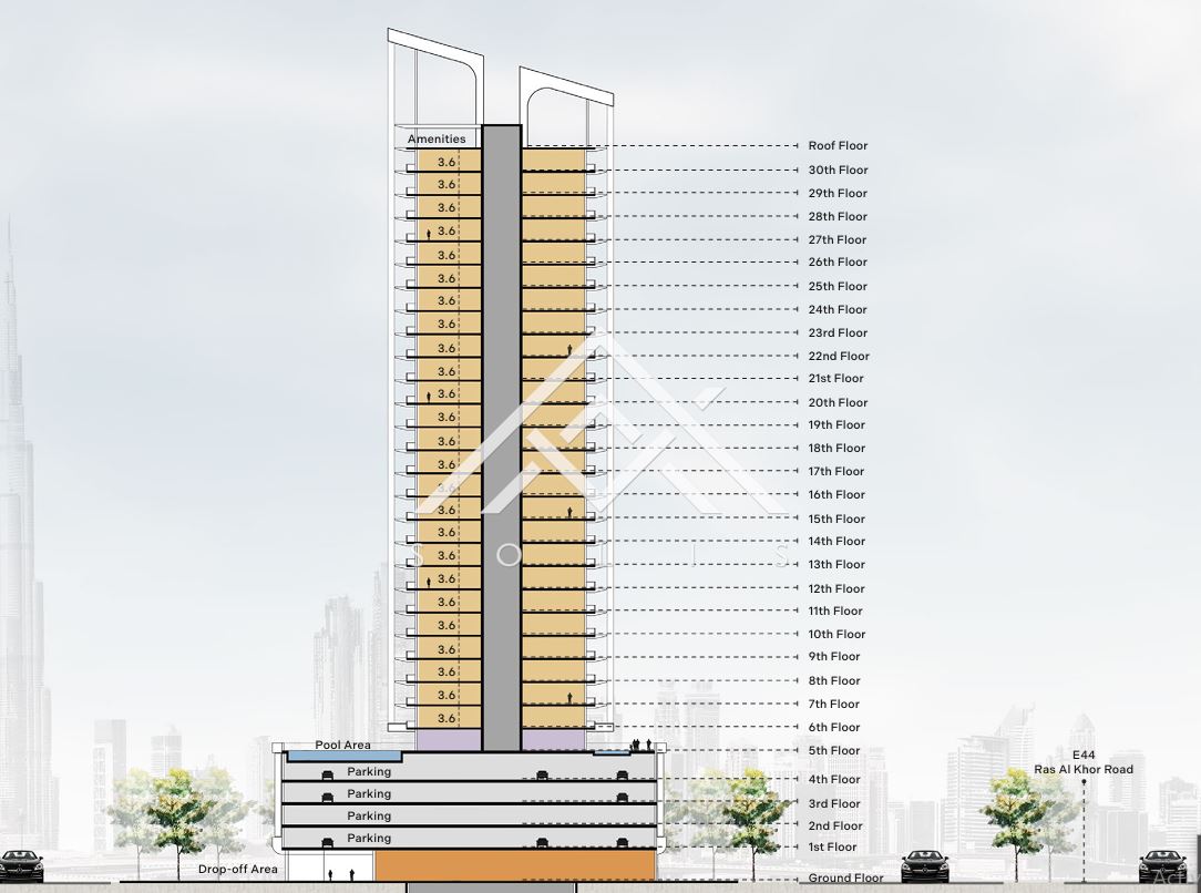 Недвижимость с одной спальней и парковочным местом в Belgrove Residence, Mohammed Bin Rashid City, Дубай, ОАЭ - 0