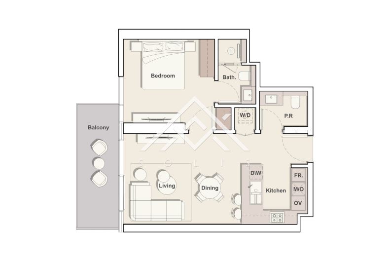 Недвижимость с одной спальней и парковочным местом в Belgrove Residence, Mohammed Bin Rashid City, Дубай, ОАЭ - 0