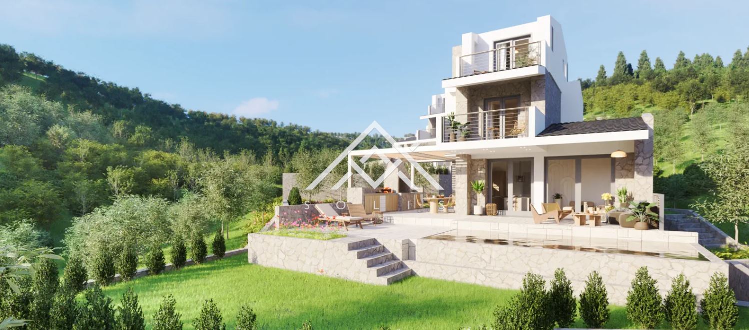 Sithonia, Halkidiki'nin kalbinde, sonsuz havuzlu ve deniz ve dağ manzaralı deniz villası - 0