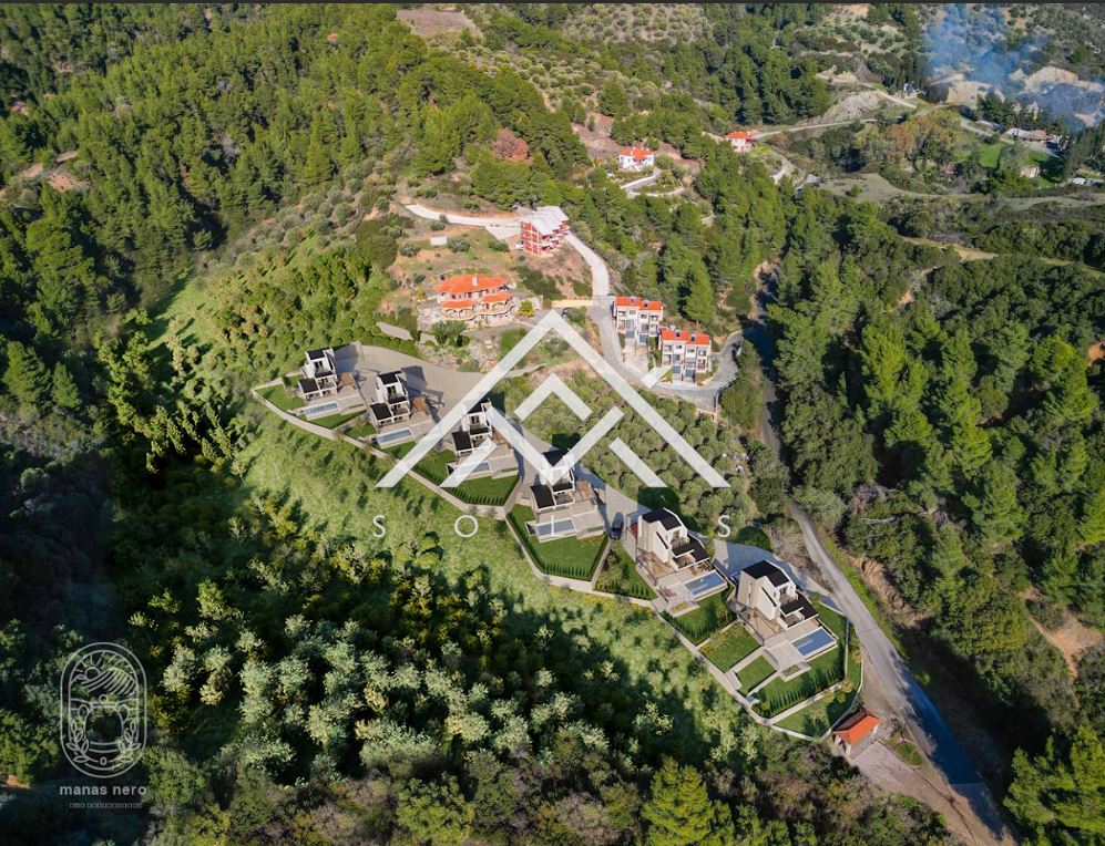 Sithonia, Halkidiki'nin kalbinde, sonsuz havuzlu ve deniz ve dağ manzaralı deniz villası - 0